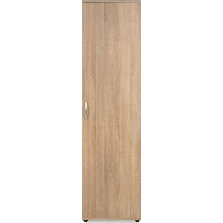 Garderobenschrank >Andy< 1 Tür, 5 Böden, in Sonoma Eiche Dekor - 50x187x34cm (BxHxT) – Bild 3