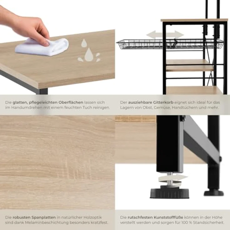 tectake Küchenregal Crawley, Einzelstück, Industrial Style – Bild 7