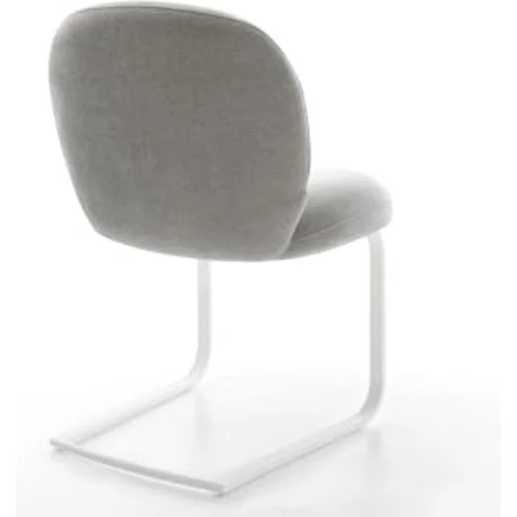 Freischwinger Nube-Flex Strukturstoff Soft Grau Freischwinger flach Weiß Taschenfederkern – Bild 7