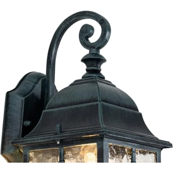 Qazqa Außen-Wandleuchte London, ohne Leuchtmittel, E27, Grün, Landhaus, Aluminium, 1-flammig – Bild 3