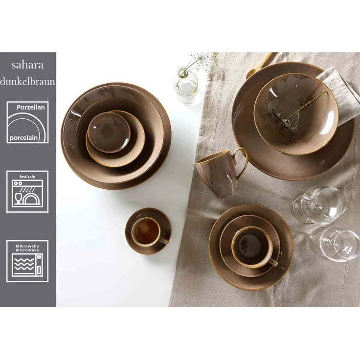 Ritzenhoff & Breker Sahara Espressotasse 100 ml 6er Set - Dunkelbraun – Bild 2