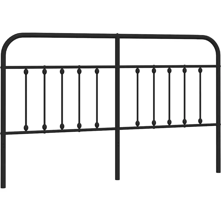 vidaXL Ersatz-Kopfteil Metall Schwarz 160 cm