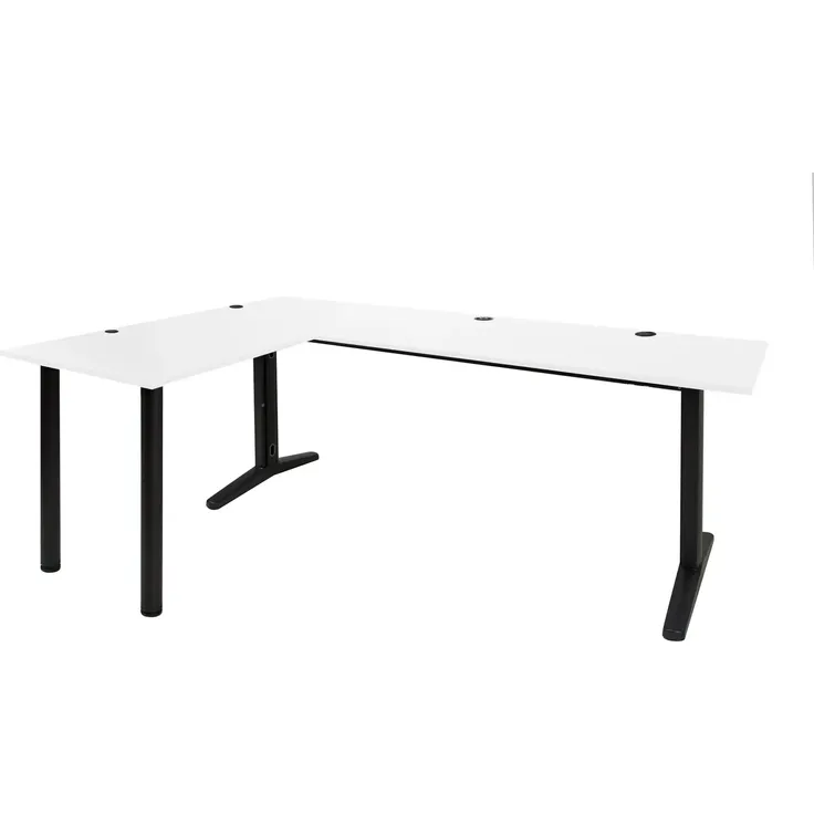 SyberDesk Gaming Eckschreibtisch V2 LED, 197 x 132 cm, RGB Gaming Tisch L-Form, USB-HUB, Kabelmanagement, L-förmiger Computertisch, (links, Weiß) – Bild 6