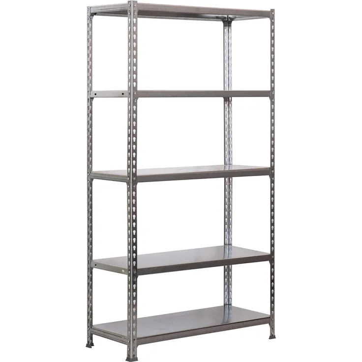 SimonRack Metallregale, 2000 x 1000 x 400 mm, 5 Regalböden, 180 kg Flexion-Punkt, Industrie-Regal, Grau/Galva - Simonclick