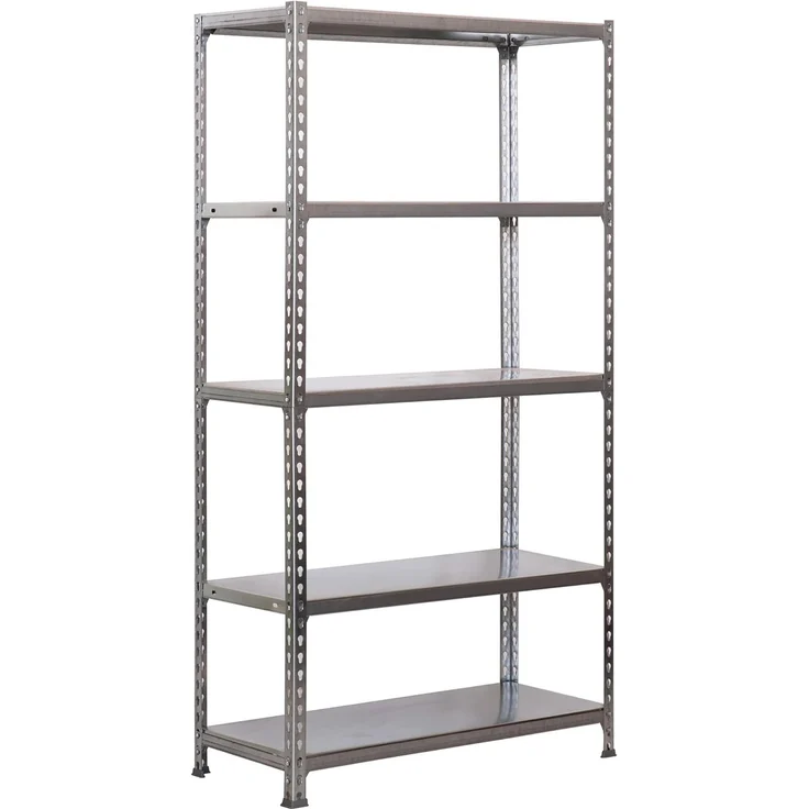 SimonRack Metallregale, 2000 x 1000 x 400 mm, 5 Regalböden, 180 kg Flexion-Punkt, Industrie-Regal, Grau/Galva - Simonclick – Bild 1