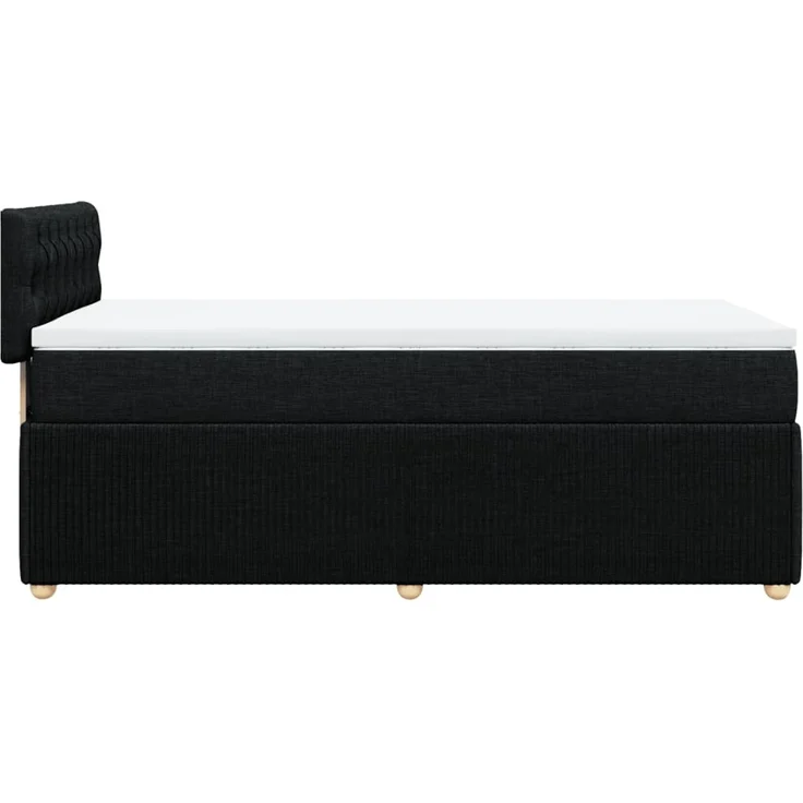 vidaXL Boxspringbett mit Matratze Schwarz 80x200 cm Stoff 3289592 – Bild 7