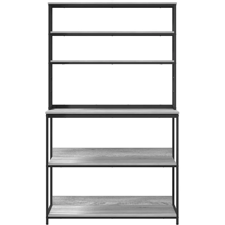 vidaXL Küchenregal Graues Sonoma 100 x 40 x 168 cm Holzwerkstoff 883895 – Bild 5