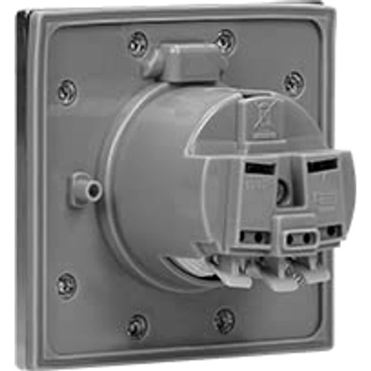 Boden Einbausteckdose, IP44, Edelstahl, 3680W – Bild 5