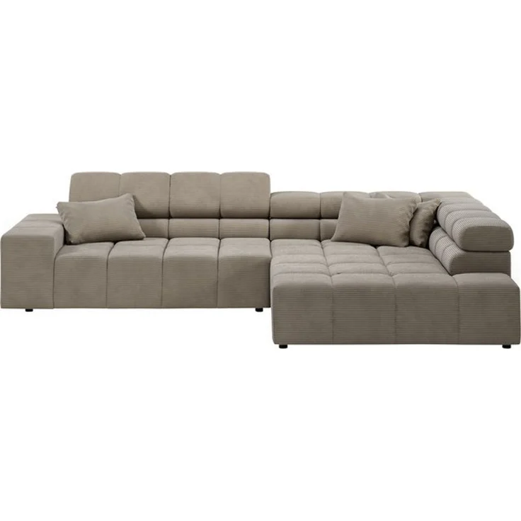 INOSIGN Ecksofa Ancona incl. Kopfteilverstellung, Zierkissen Breite 319cm, L-Form, wahlweise motorische Sitztiefenverstellung, auch in Cord + Easy Care – Bild 4