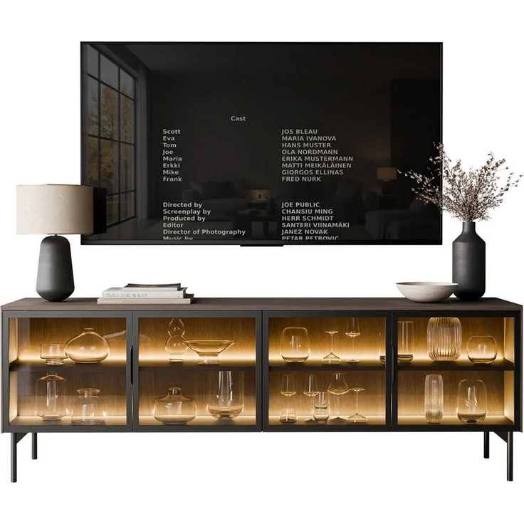 Lookway TV-Schrank LINEA LOFT mit LED-Beleuchtung Breite: 181 cm – Bild 1