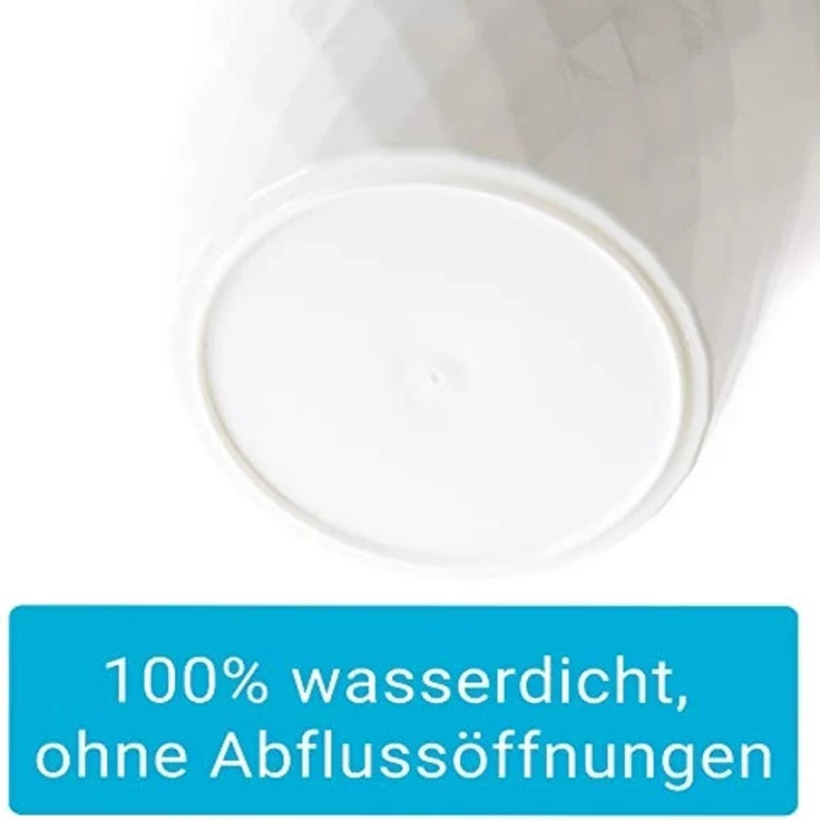 Centi Pflanzkübel Moderner Blumentopf weiß glänzend Facettenoptik (3er-Set) – Bild 4