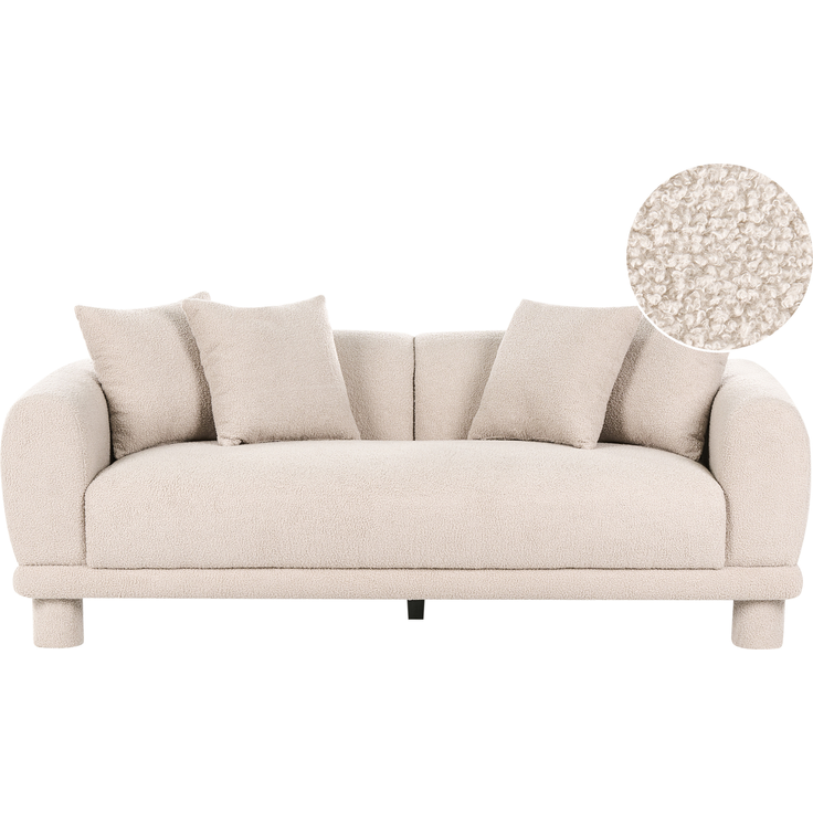 Sofa 3-Sitzer PORI Bouclé Beige