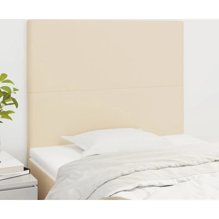 vidaXL Kopfteile 2 Stk. Creme 90x5x78/88 cm Stoff 3116039 – Bild 1