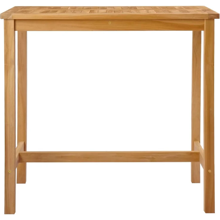 vidaXL Bartisch Natur 110 x 60 x 105 cm Massiv-Teak 42030007 – Bild 3