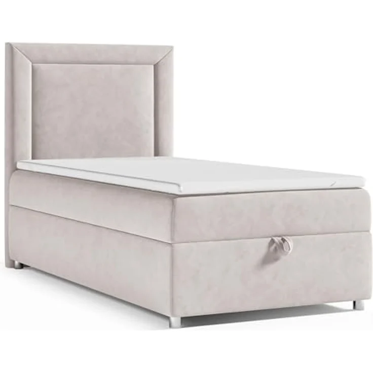 Best for Home Boxspringbett mit Bettkasten Trinity K3 SINGLE Bonell-Matratze inkl. 7 cm Topper (Einzelbett, Polsterbett mit gepolstertes Kopfteil, Jugendbett, Kinderbett versch. Größen, 70x200 80x200 90x200 100x200 cm), verschiedene Liefermöglichkeiten... – Bild 1