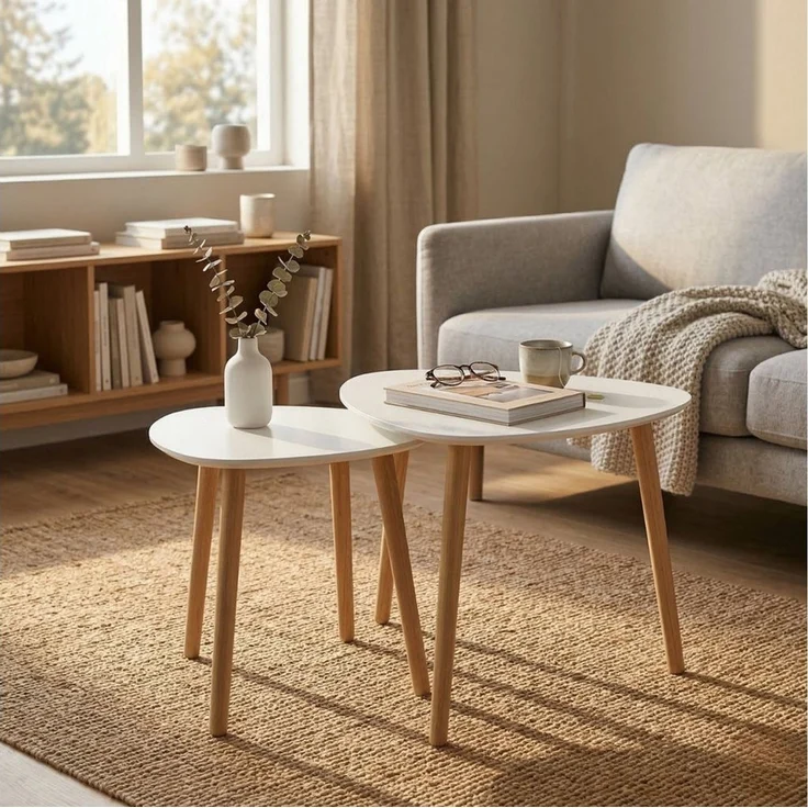 SCENA LIVING Couchtisch 2er-Set Couchtische BINI in verschiedenen Größen – Bild 2