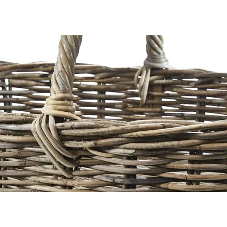 Kobolo Tablett Dekotablett Serviertablett aus Rattan kubu grey, Rattan – Bild 4