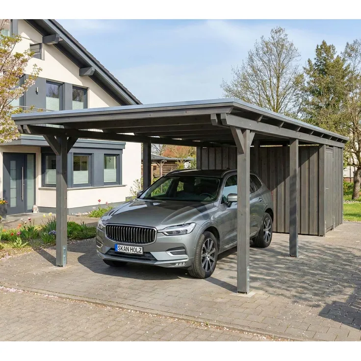Skan Holz Emsland | Holz Carport mit Schuppen |
