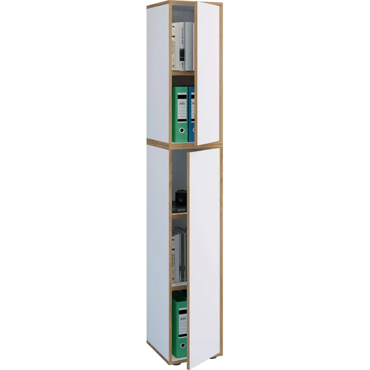 VCM Büroschrank Salia 920799 Weiß H. 183 x B. 30 x T. 33 cm
