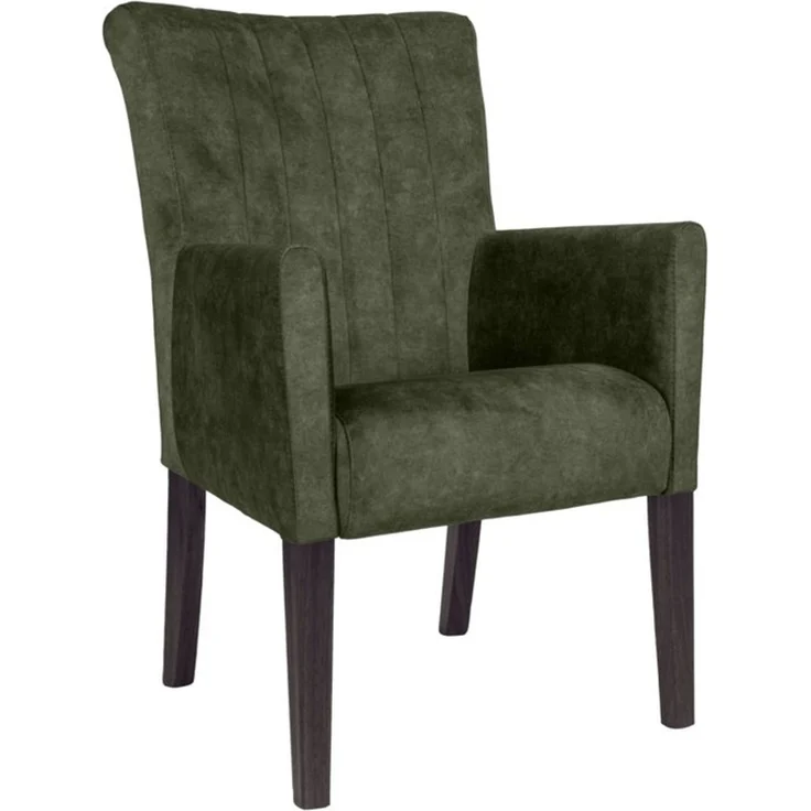 Home affaire Armlehnstuhl King, Esszimmerstuhl, Beingestell Massivholz Eiche oder Buche wengefarben – Bild 1