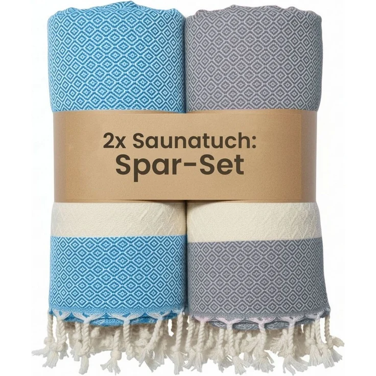 furora HOLIDAY Saunatuch Saunahandtuch Saunatuch Damen + Herren, Hamamtuch groß 100x200 XXL – Bild 1