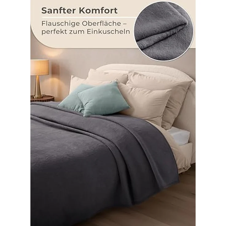 Wohndecke Wohndecke aus Baumwolle - Kuscheldecke, Baumwolldecke -, Laynenburg, Decke als Sofa-decke, Couchdecke, Wolldecke aus Baumwollmix – Bild 5
