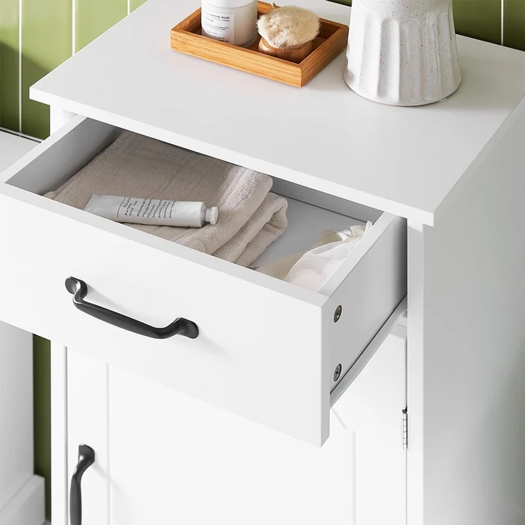 SoBuy BZR207-W Badunterschrank, MDF, Lackiert, Weiß, 42 x 93 x 30 cm – Bild 6