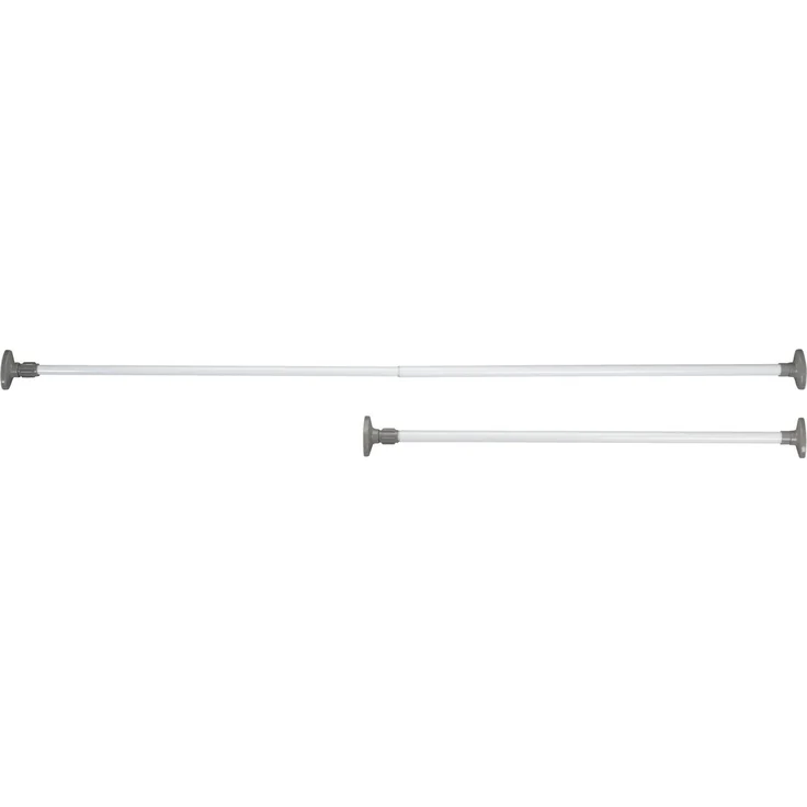 WENKO Klemmstange Herkules, ausziehbar, geklemmt, Kunststoff, Metall, 80-145 cm, stufenlos ausziehbar – Bild 1