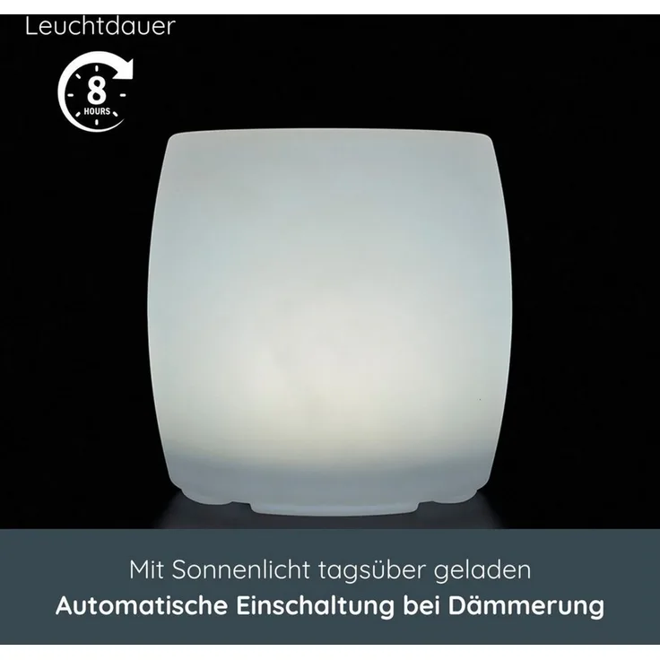MeLiTec LED Solarleuchte Solar Gartenleuchte LK08-4 Modell Trommel, nein, 6h Leuchtdauer