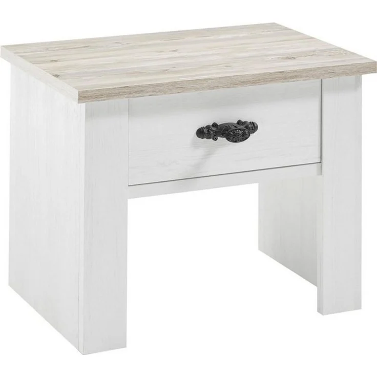 Home affaire Nachtkommode Florenz Nachtschrank Seitenschrank Kommode BESTSELLER, mit schön verzierten, außergewöhnlichen Metallgriffen Nachttisch – Bild 4