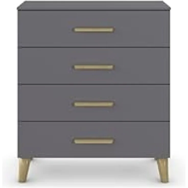 rauch Aditio Box, Kommode, 4 Schubladen, Massivholz-Fuß, mit Softclose-Funktion, Farbe Grau metallic, BxHxT 80x92x44cm – Bild 5