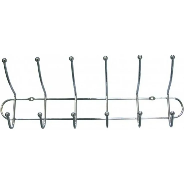 Garderobenleiste verchromt 50cm Wandgarderobe Hakenleiste Kleiderhaken verchromt – Bild 3