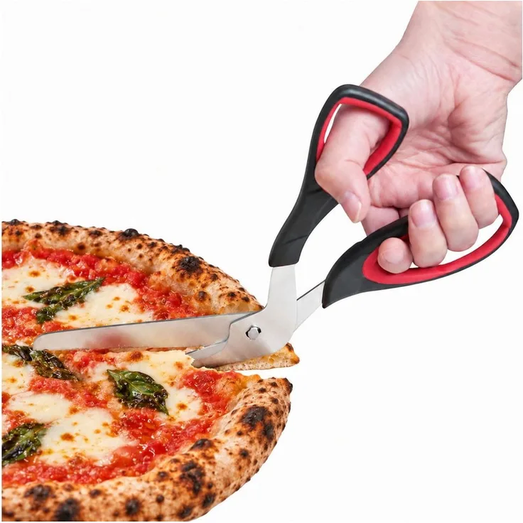 ibettertec Pizzaschneider Pizzaschere Edelstahl, hochwertig scharf, 27 cm,Praktisch & Sicher, zum Reinigen zerlegbar, ideal für Pizza, Steak, Gemüse, Obst & Kräuter