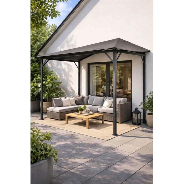 Gardissimo CANOPY Anbau Pavillon Terrassenüberdachung Abdach 3x2m