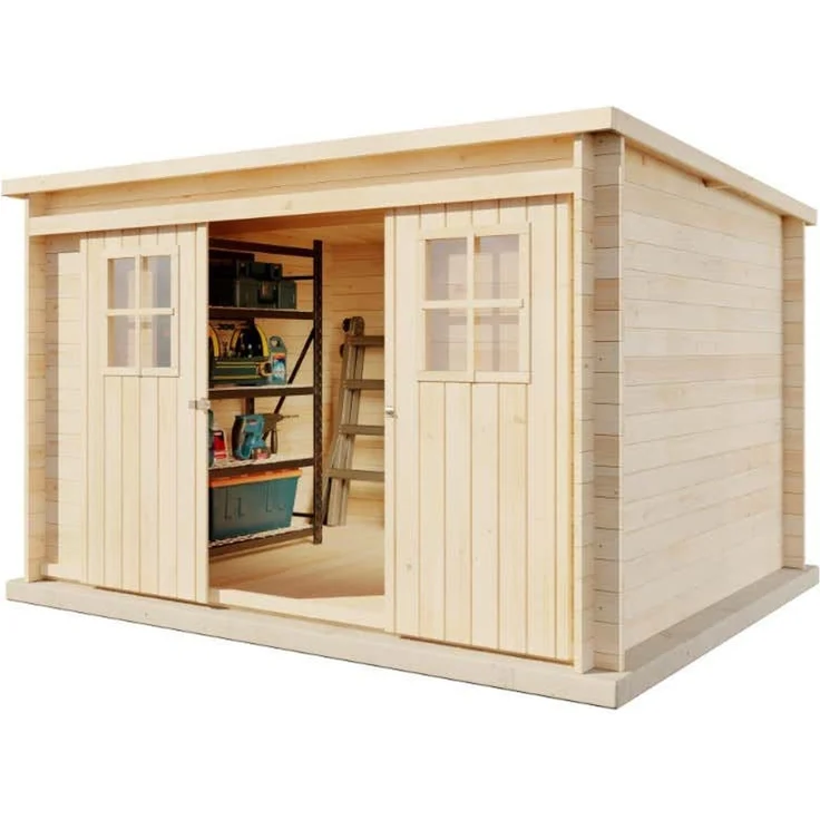 Alpholz Gerätehaus Vera Gerätehaus aus Holz Geräteschrank mit 19 mm Wandstärke Gartenhaus mit Montagematerial – Bild 2