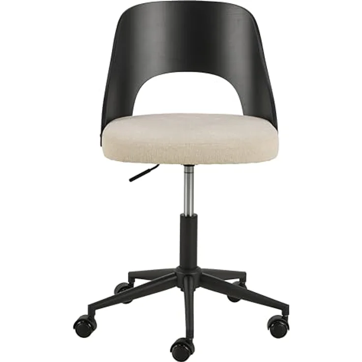 MID.YOU Mid.you Drehstuhl, Schwarz-Beige, Metall/Textil, FSC Mix, 48x89x55.5 cm, Arbeitszimmer – Bild 3