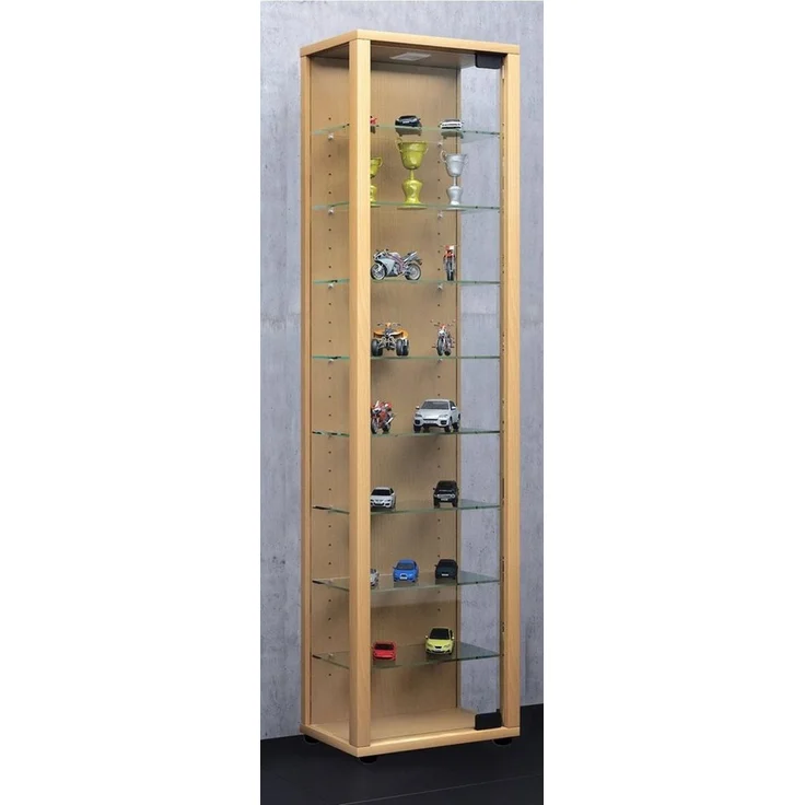 VCM Standvitrine Edana 911769 Buche H. 115 x B. 33 x T. 18 cm – Bild 2
