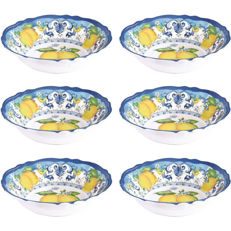 EasyLife Suppenteller Sorrento, Spülmaschinengeeignet, Mehrfarbig, Motiv: Zitronen, Höhe: 5cm – Bild 4