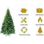 RS Trade 'HXT 1101' Künstlicher Weihnachtsbaum inkl. Metallständer, 446 Spitzen, grün, Ø 76x120 cm