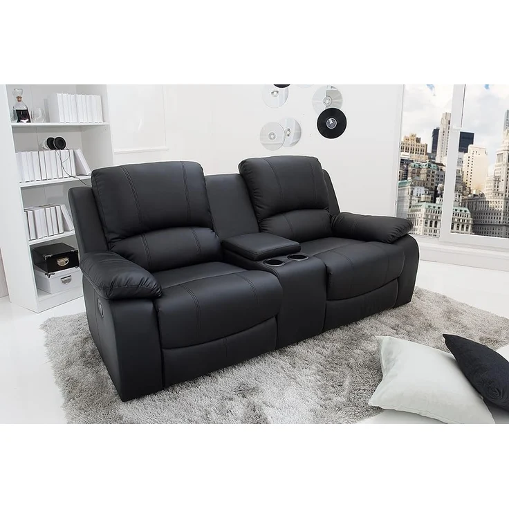 riess-ambiente TV-Sessel HOLLYWOOD 190cm schwarz - Kinosessel, Fernsehsessel, verstellbar (Einzelartikel, 1-St), Wohnzimmer · Cupholder · Kunstleder · modern · inkl. Liegefunktion – Bild 6