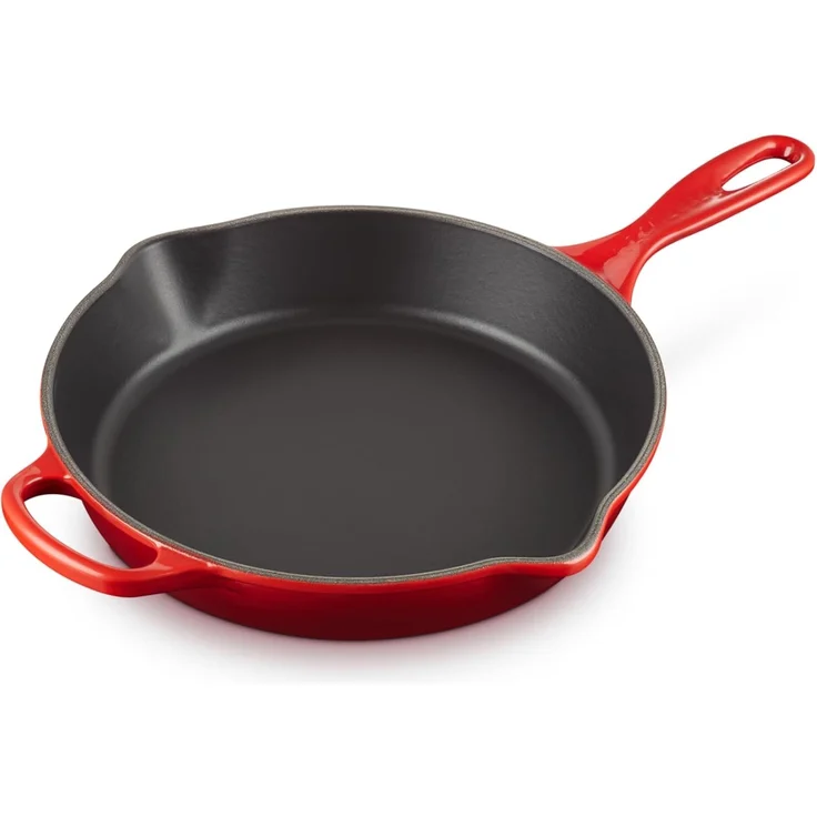 Le Creuset Signature Gusseisen Brat- / Servier-Pfanne 26 cm hoch Kirschrot – Bild 1