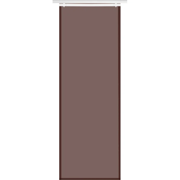 Bestlivings Flächenvorhang Elena (B x H) 60 x 260 cm inkl. Zubehör Schoko, transparenter einfarbiger Schiebevorhang, in vielen Farben – Bild 1