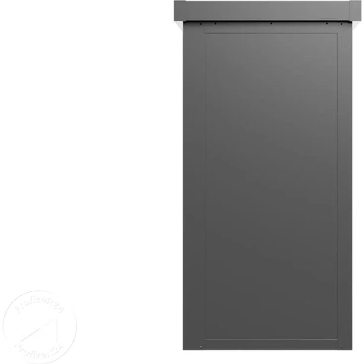 GFP Primeyard Geräteschrank Metall 150x78x191 cm Gartenschrank Schiebetür anthrazit inkl. Fußboden – Bild 3