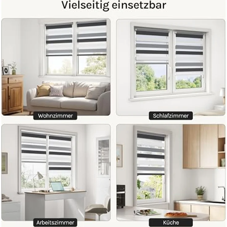 Doppelrollo, Woltu, Lichtschutz, Lichtschutz, Rollos für Fenster und Türen, verdunkelnd – Bild 9