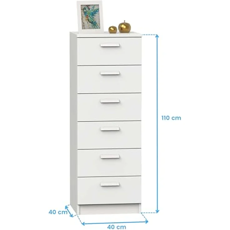 MUEBLES PITARCH Tibet Sinfonier, Spanplatte und Melamin mit hoher Dichte, weiß, 110 x 40 x 40 cm – Bild 4