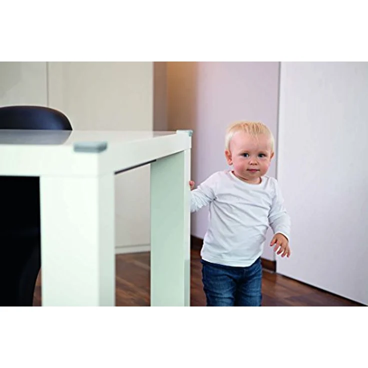 ABUS Eckenschutz Denny Kanten-Stoßschutz für Babys und Kinder - passend für Tische und Möbelecken - Klebemontage - 4 Stück - schwarz - 76966 – Bild 4