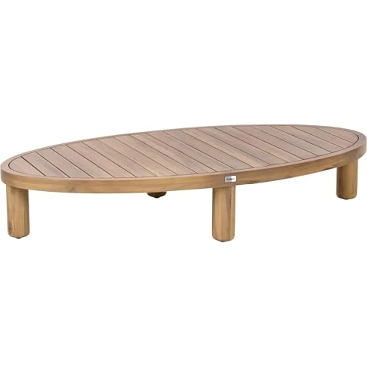 Outdoor Couchtisch NUMANA 140 cm 70 cm Akazienholz Hellbraun – Bild 1