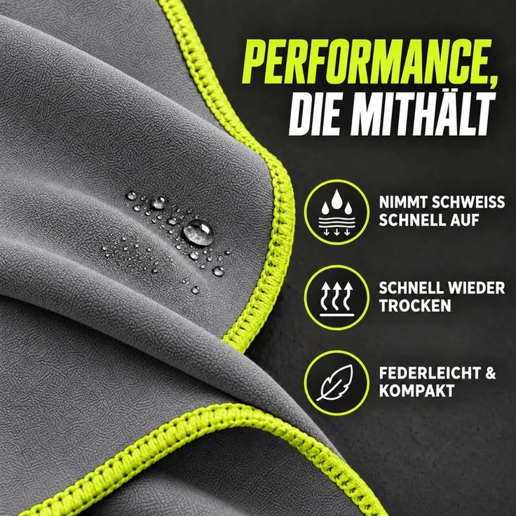 NirvanaShape Sporthandtuch NirvanaShape Mikrofaser Fitnesshandtuch mit Ecktasche und Knöpfen, saugfähig, leicht, schnelltrocknend, für Reisen, Fitness, Yoga, Sauna – Bild 4