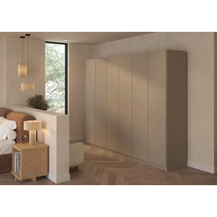 Rauch Möbel LUNIK, Kleiderschrank, Farbe Fango, Breite 271 cm | Schrank mit patentiertem Schnellmontagesystem, 6-türig, Push-to-open-Funktion, Zubehör Premium, Schlafzimmer, Garderobe – Bild 2