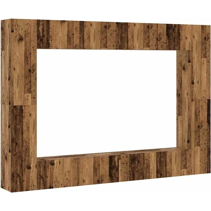 vidaXL 8-tlg. TV-Schrank-Set Wandmontage Altholz-Optik Holzwerkstoff 3328977